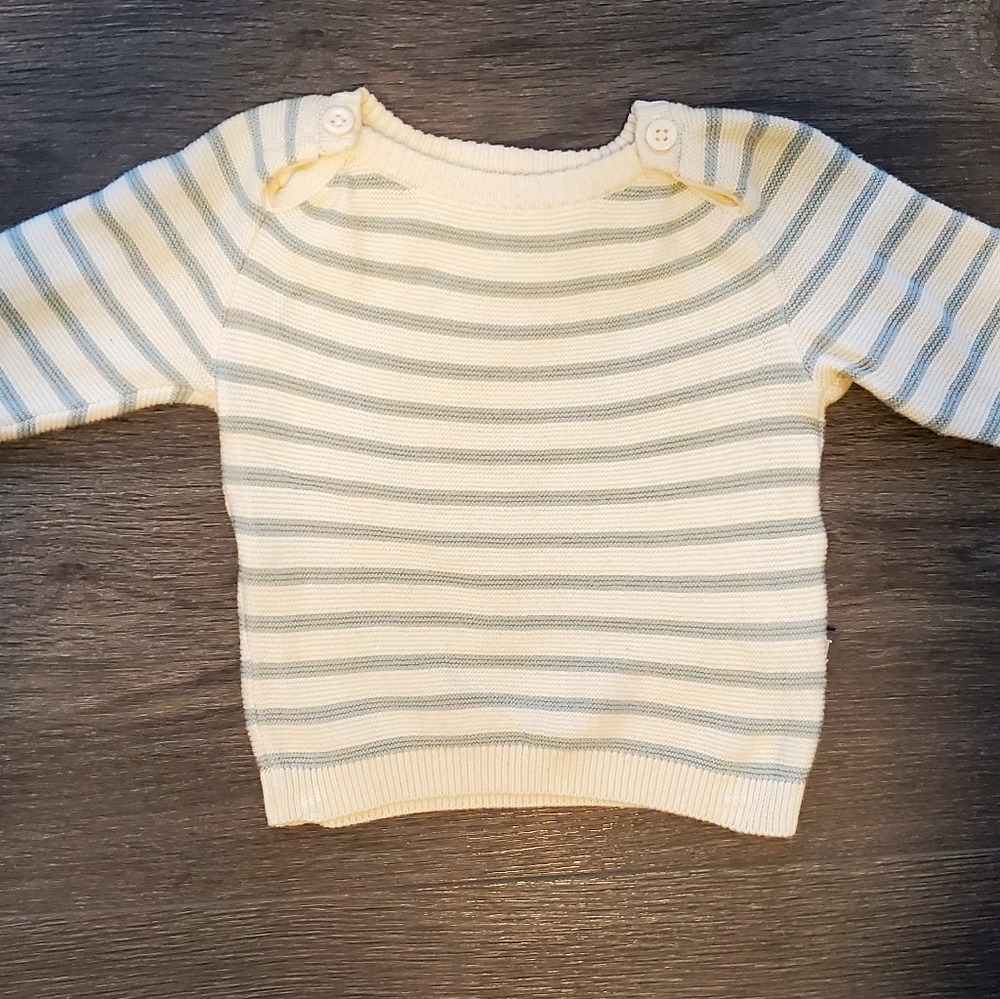 Imps&Elfs light blue and cream sweater size 62cm